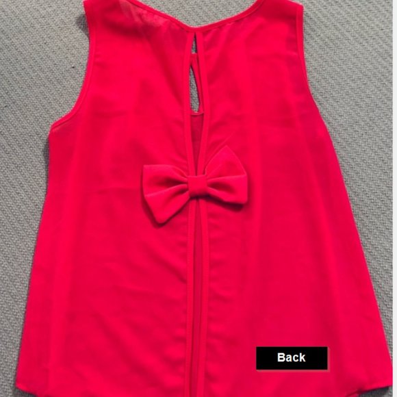 a'gaci Tops - Adorable Sheer Sleeveless Blouse- Surprise in Back